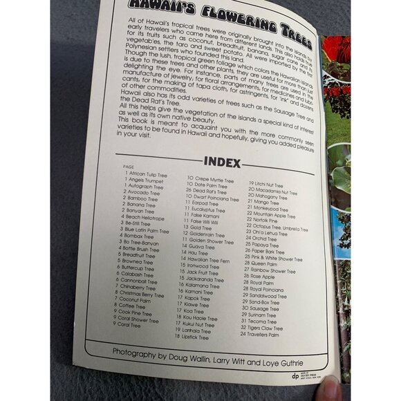 Hawaiis Flowering Trees Book by Doug Wallin Larry Witt - Guide To Tropical Trees - Picture 3 of 7